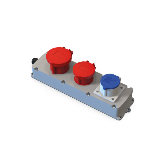 1 Ad. 5x32A CEE IP44 + 1 Ad. 5x16A CEE IP44 + 1 Ad. 1x16A IP44 Makine Prizi MBox