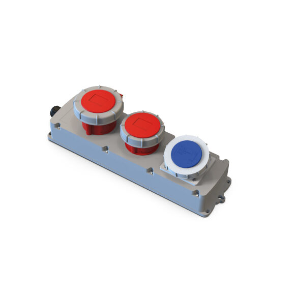 1 Ad. 5x32A CEE IP67 + 1 Ad. 5x16A CEE IP67 + 1 Ad. 1x16A IP67 Makine Prizi MBox