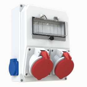 2 Ad. IP44 5x32A CEE Ön + 2 Ad. 1x16A Yan