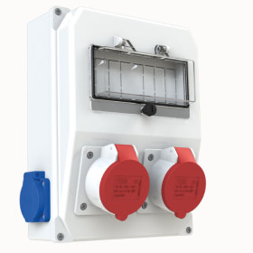 1 Ad. IP44 3x32A Ön + 1 Ad. IP44 3x16A Ön + 2 Ad. 1x16A Yan