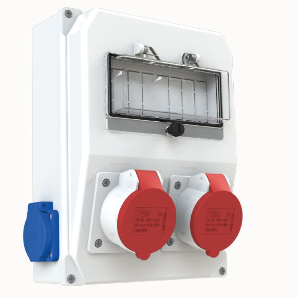 1 Ad. IP44 3x32A Ön + 1 Ad. IP44 3x16A Ön + 2 Ad. 1x16A Yan