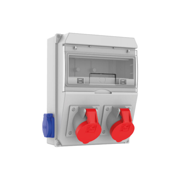 2 Ad. IP44 4x16A CEE Ön + 2 Ad. 1x16A Yan