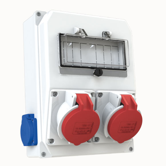 2 Ad. IP44 4x32A CEE Ön + 2 Ad. 1x16A Yan