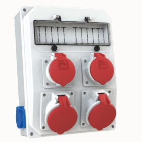 2 Ad. IP44 5x32A CEE Ön + 2 Ad. IP44 5x16A CEE Ön + 2 Ad. 1x16A Yan