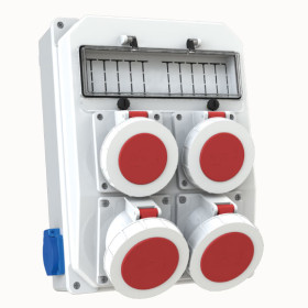 2 Ad. IP44 5x16A CEE Ön + 2 Ad. 1x16 Yan