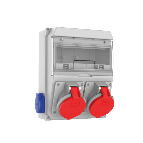 2 Ad. IP44 5x32A CEE Ön + 2 Ad. 1x16A Yan