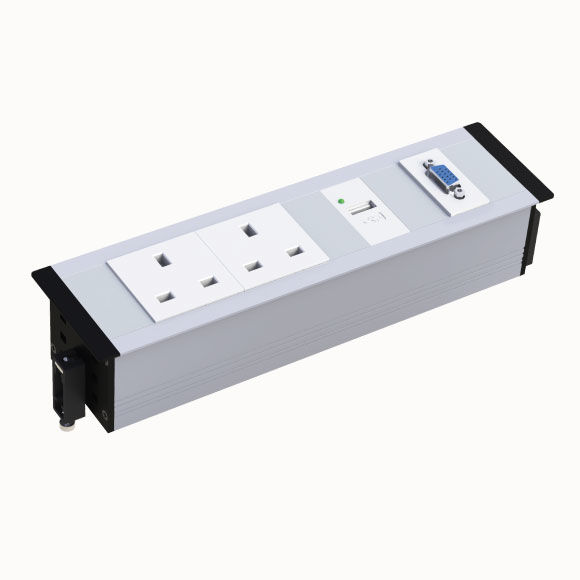 2 British Socket + 1 USB Charger + 1 VGA 