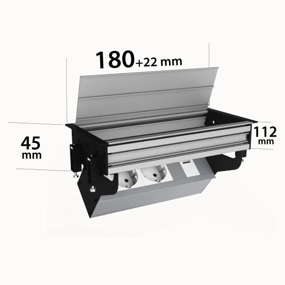 2 Schuko + 1 USB Charger 