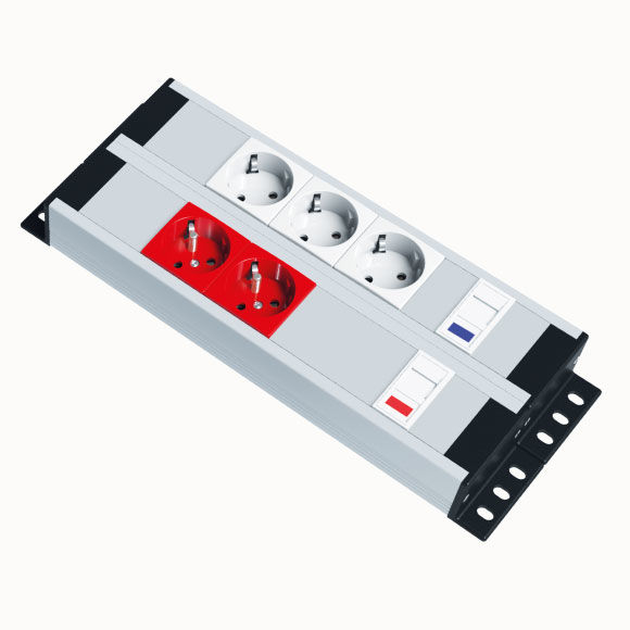Çift Alüminyum WU42 - 3 Şebeke + 2 UPS + 1 Cat6 + 1 Cat3