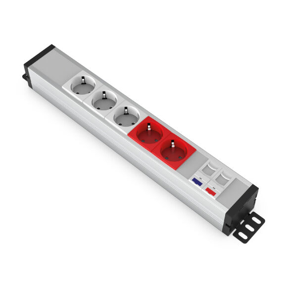 Alüminyum U52 -  3 Şebeke + 2 UPS + 1 Cat6 + 1 Cat3 - Kopya - 1