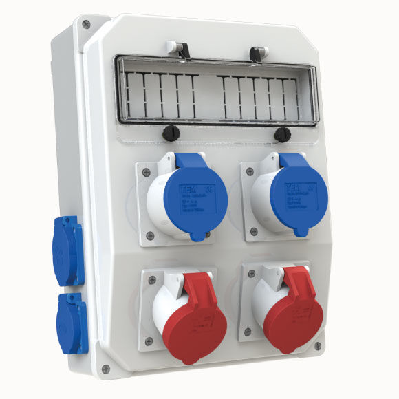 2 Ad. IP44 4x16A CEE + 2 Ad. IP44 1x16A Ön + 4 Ad. IP44 1x16A Yan