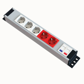 3 Schuko+ 2 UPS + 1 Cat6 + 1 Cat3