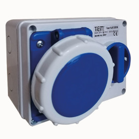 3x32 Horizontal Wall Mounting Socket IP67 Sockets with internal locked switches