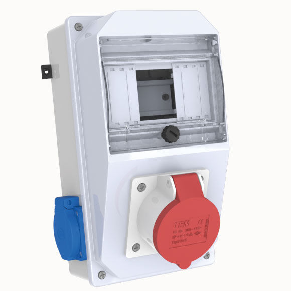 3x32A CEE Socket IP44 1pcs + 1x16A Schuko Socket IP44 2pcs