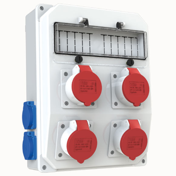 3x32A CEE Socket IP44 4pcs + 1x16A Schuko Socket IP44 4pcs