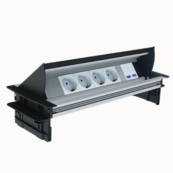 4 Schuko + 2 Cat 6 + Cable 