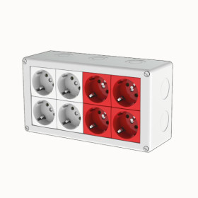 4 Schuko + 4 UniSchuko