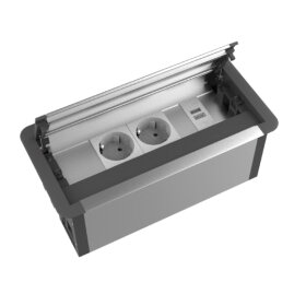 Fırçalı Bas-Aç Çerçevesi FPF 06 -U100- 2 Şebeke + 1 USB Şarj