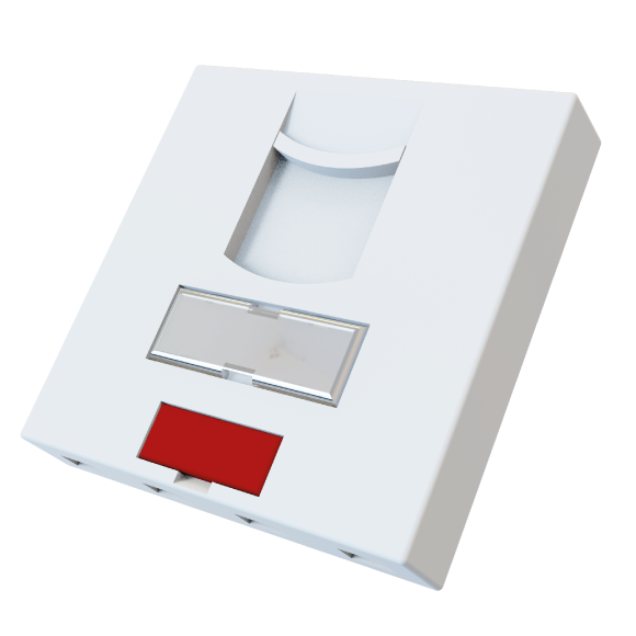 45x45mm Faceplate with Shutter 