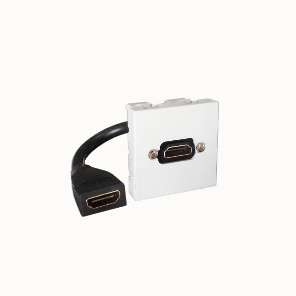 45x45mm HDMI Connector Type A Female-Female Faceplate 