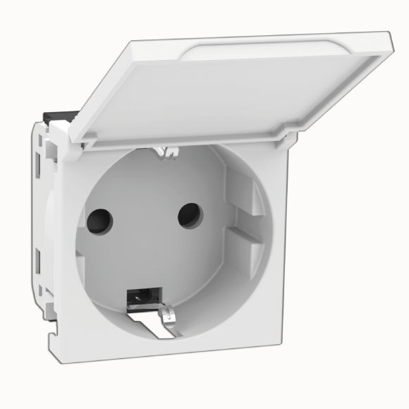 45x45mm Schuko Socket Cover Double Terminal 