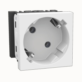 45x45mm Schuko Socket Double Terminal 45°