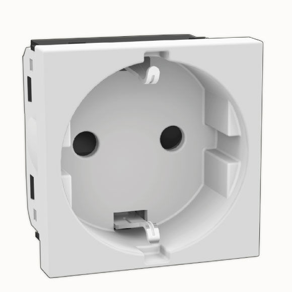 45x45mm Schuko Socket Double Terminal 