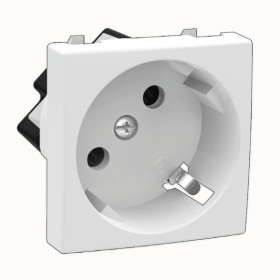 45x45mm Schuko Socket Single Terminal 45°