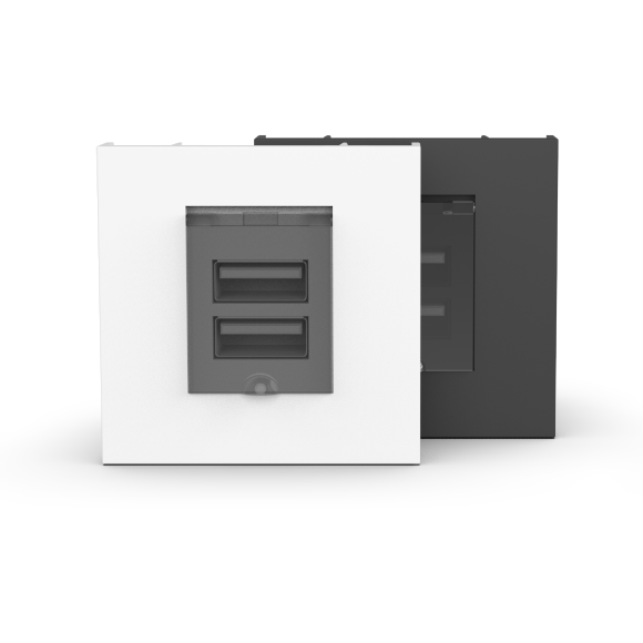 45x45mm USB Charger Type A/C Max Impulse 2.1A