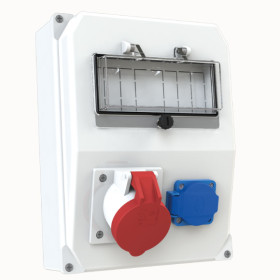 4x16A CEE Socket IP44 1pcs + 1x16A Schuko Socket IP44 1pcs