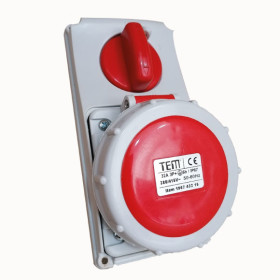 4x32 Vertical Panel Mounting Socket IP67  Sockets with internal locked switches 