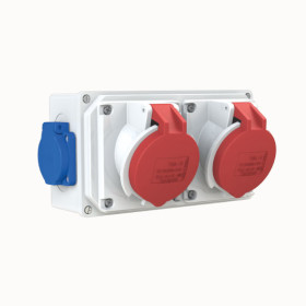 4x32 CEE Socket IP44 2pcs + 1x16A Schuko Socket IP44 2pcs