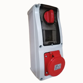 5x16 Vertical Wall Mounting Socket IP44  Sockets with internal locked switches 