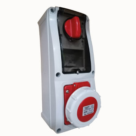 5x16 Vertical Wall Mounting Socket IP67 Sockets with internal locked switches 