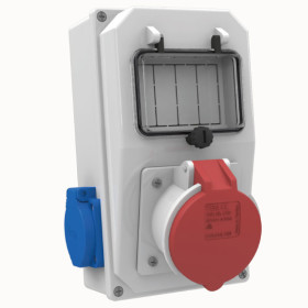 5x16A CEE Socket IP44 1pcs + 1x16 Schuko Socket IP44 2pcs 