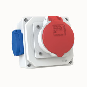 5x16 CEE Socket IP44 1pcs + 1x16 Schuko Socket IP44 2pcs