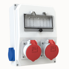 5x16A CEE Socket IP44 2pcs + 1x16A Schuko Socket IP44 2pcs