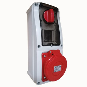 5x32 Vertical Wall Mounting Socket IP67 Sockets with internal locked switches 