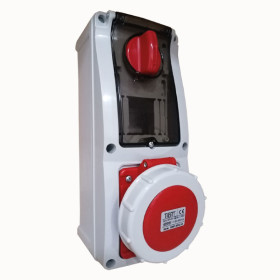 5x32 Vertical Wall Mounting Socket IP67 Sockets with internal locked switches 