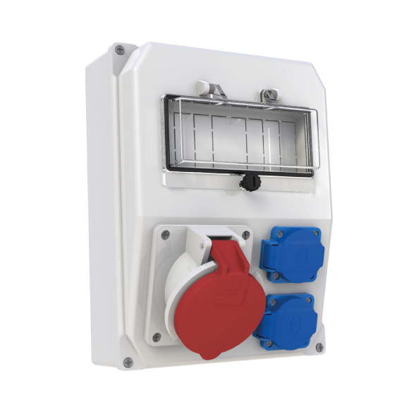 5x32A CEE Socket IP44 1pcs + 1x16A Schuko Socket IP44 2pcs