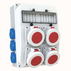 5x32A CEE Socket IP67 4pcs + 1x16A Schuko Socket IP44 6pcs