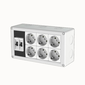 6 Schuko + 2(1x25A) MCB