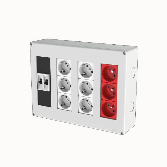 6 Schuko + 3 UPS + 2(1x2