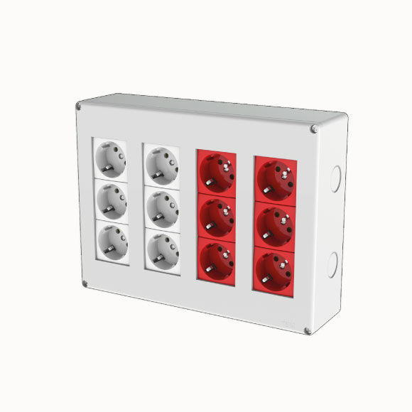 6 Schuko+ 6 Unischuko