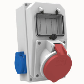 1 Ad. IP44 5x32A CEE Ön + 2 Ad. 1x16A Yan