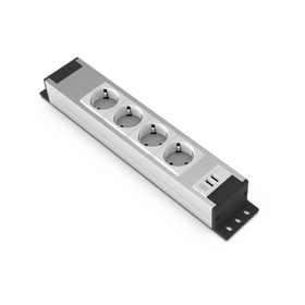 Alüminyum U42 - 4 Sebeke + 2'li USB Sarj