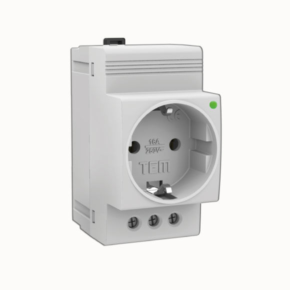 Din Rail Schuko Socket without LED 