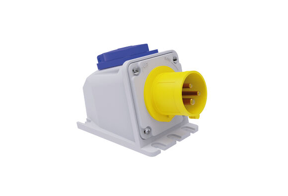 Eğik Duvar Fişi + Monofaze IP67 2P+E - 1