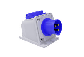 Eğik Duvar Fişi + Monofaze IP67 2P+E