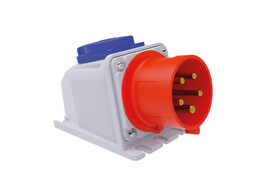 Eğik Duvar Fişi + Monofaze IP67 3P+N+E